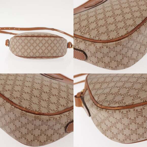 CELINE Macadam Canvas Shoulder Bag Pvc Beige Gold - Picture 10 of 13